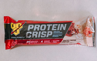 BSN Protein Crisp（プロテインクリスプ） パック入りプロテインバー 塩味タフィープレッツェル味のレビュー！【iHerb】