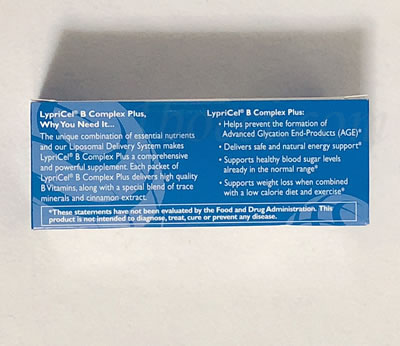 LypriCel リポソームBコンプレックスプラス青色の箱
