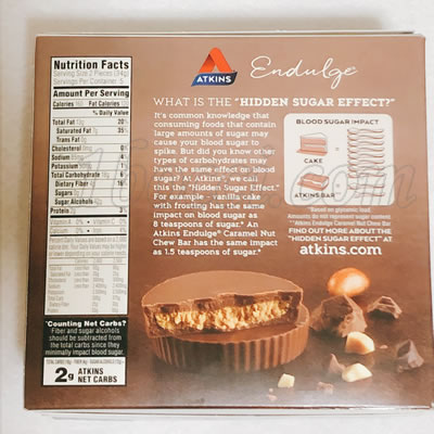 Atkins オーガニック・ピーナッツバターカップ ミルクチョコレートのレパッケージ